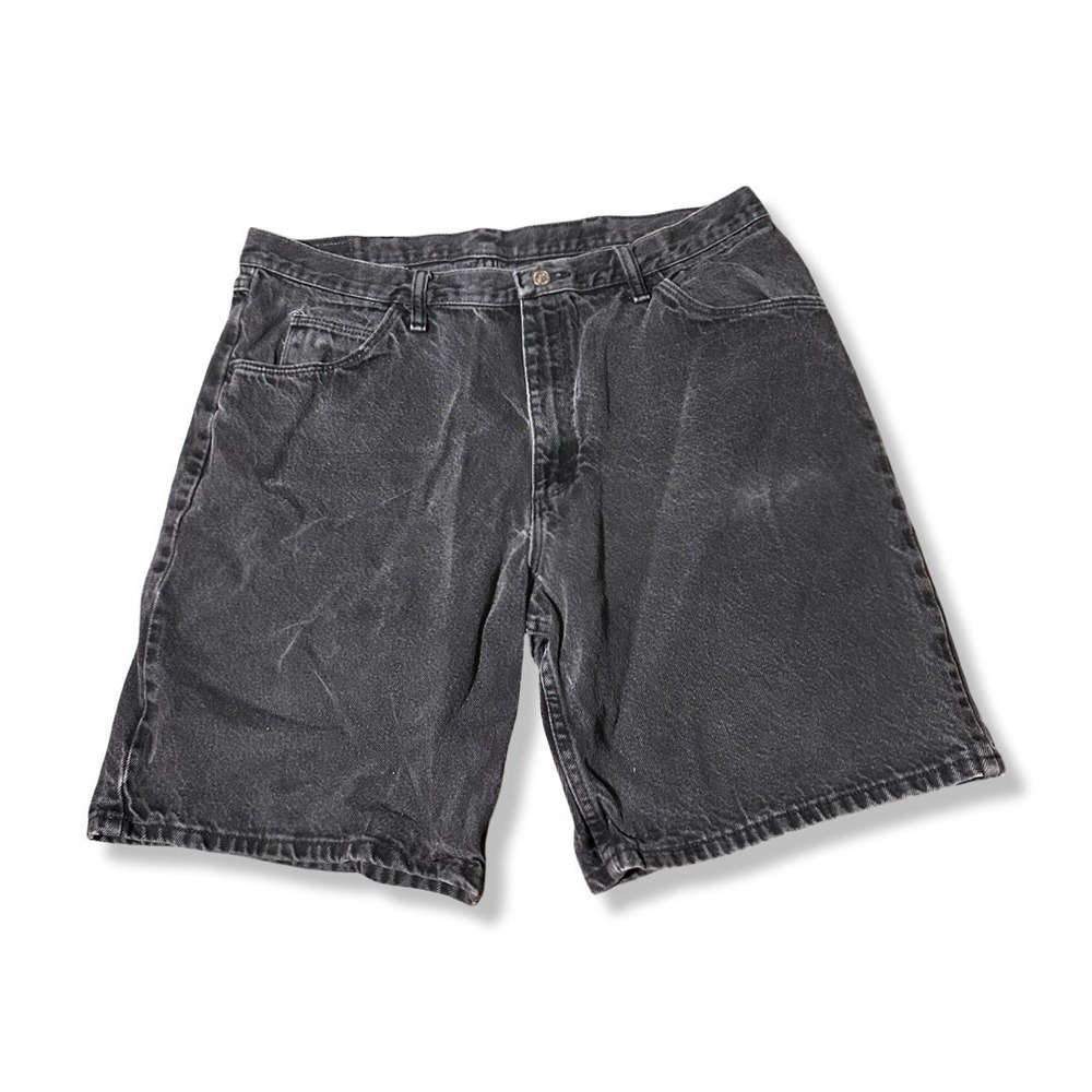 Vintage Y2K Wrangler Black Denim Shorts Size W38 Streetwear